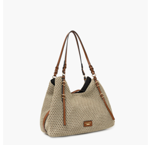 sac cabas shopper lollippops S-ringo S310511-1 couleur doré vue de coté.