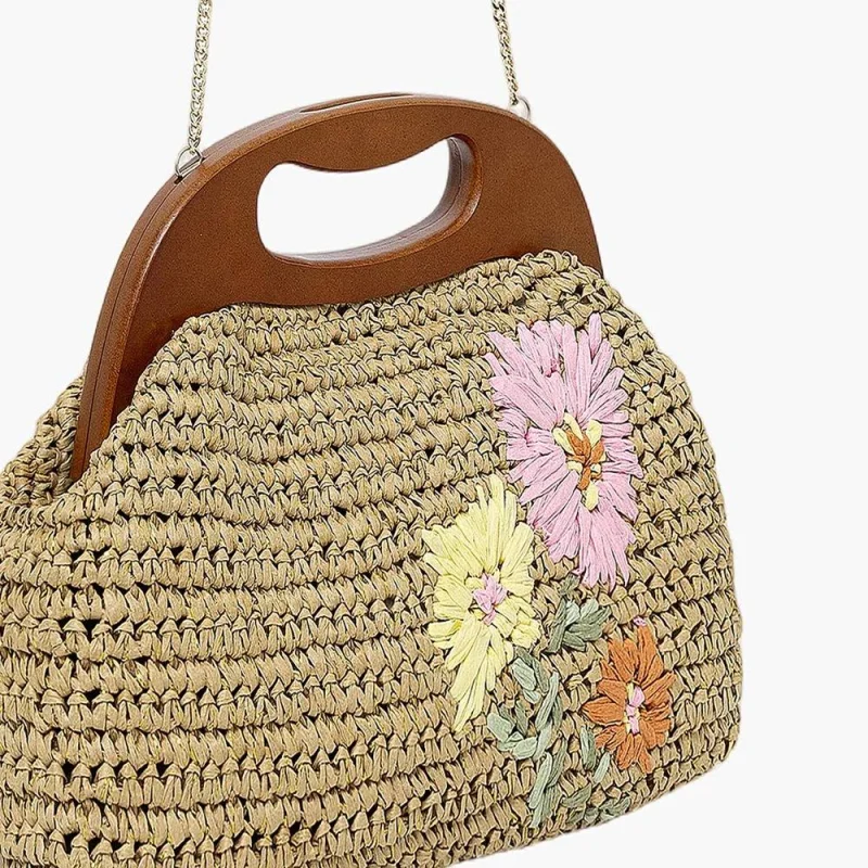 Sac à main Lollipops en paille papier Sybile S310314 1 couleur Beige, vue de près Sac à main Lollipops en paille papier Sybile S310314 1 couleur Beige, vue de près