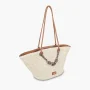 Grand sac panier Lollipops en paille papier Shirley S310335 1 couleur Beige, vue de profil Grand sac panier Lollipops en paille papier Shirley S310335 1 couleur Beige, vue de profil