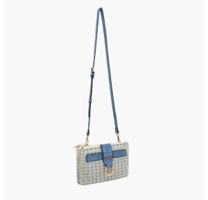 Sac bandoulière Lollipops tressé M Shai S310043-1, couleur Bleu, vue de profil