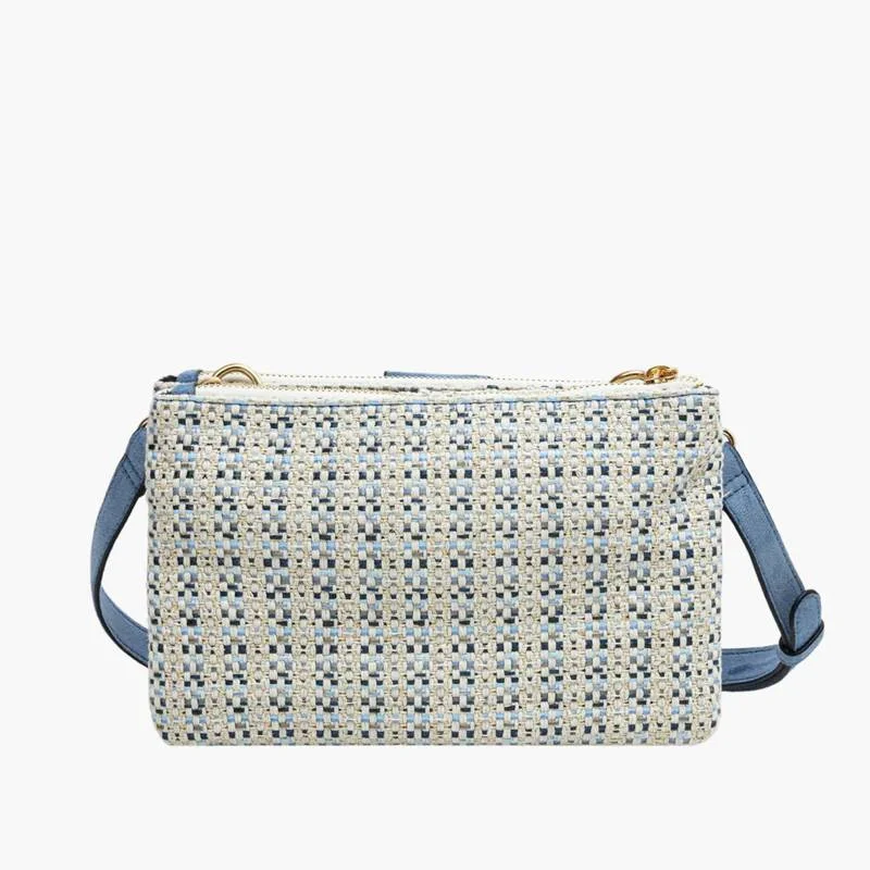 Sac bandoulière Lollipops tressé M Shai S310043-1, couleur Bleu, vue de dos Sac bandoulière Lollipops tressé M Shai S310043-1, couleur Bleu, vue de dos