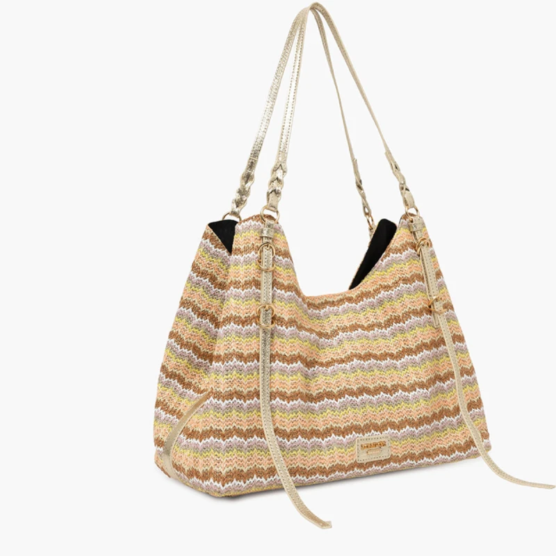 Grand sac shopper lollipops S-ringo S310510-5 couleur orange vue de profil. Grand sac shopper lollipops S-ringo S310510-5 couleur orange vue de profil.