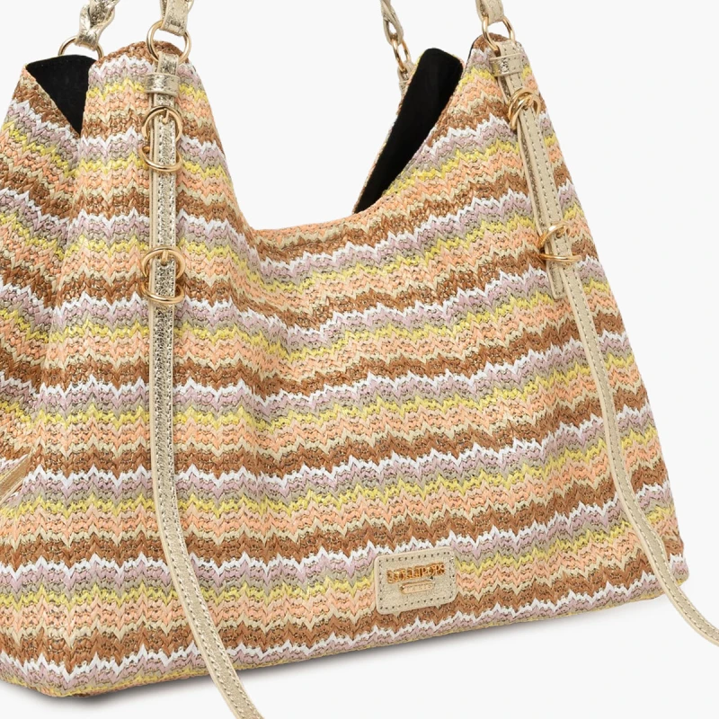 Grand sac shopper lollipops S-ringo S310510-5 couleur orange vue de côté. Grand sac shopper lollipops S-ringo S310510-5 couleur orange vue de côté.