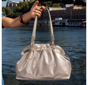 Sac shopper doré Shania doré Lollipops Vue mannequin