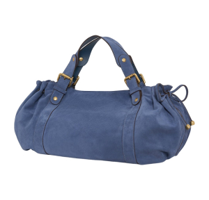 Sac à main en cuir velours - 24H Bleuet Gerard Darel Vue de profil
