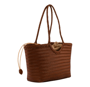sac shoping cuir de vachette 2 23022CAM Camel Francinel Vue de profil