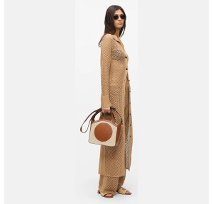Petit sac en toile K/Circle en mesh Naturel Karl Lagerfeld Vue mannequin