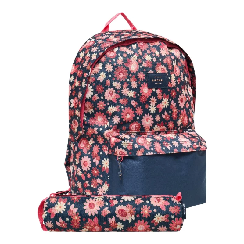 Sac à dos Simple Dome avec trousse 1689 Navy/Pink Rip Curl côté Sac à dos Simple Dome avec trousse 1689 Navy/Pink Rip Curl côté