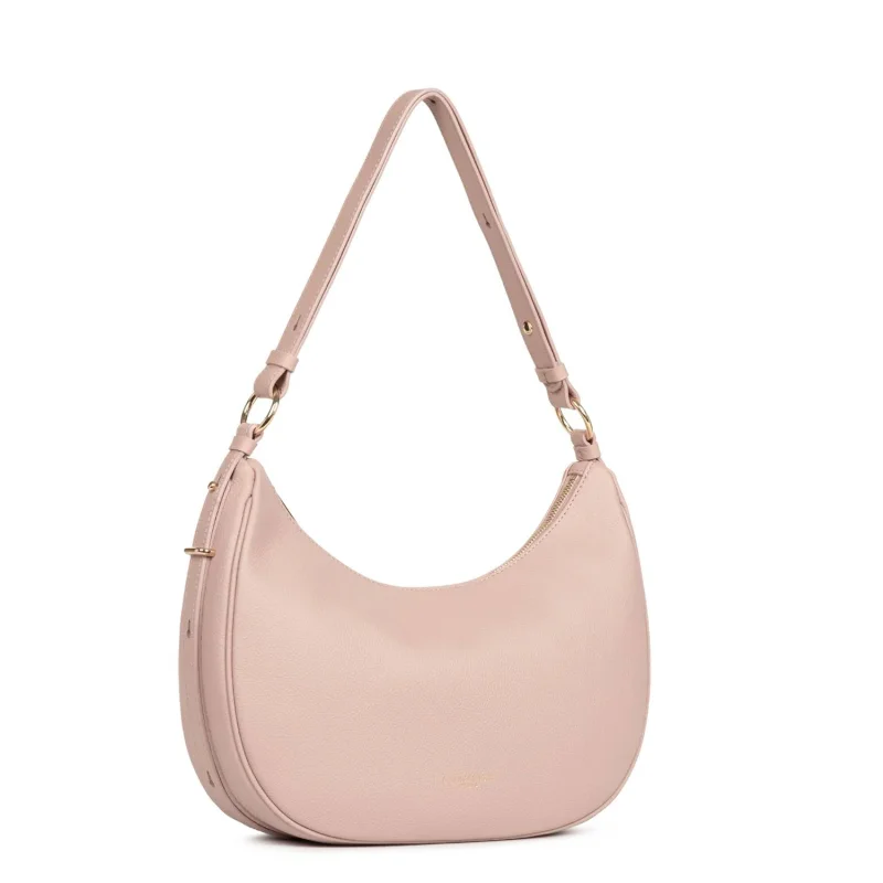 Grand sac Lancaster L porté épaule Milano Aria 480-072-NUDE, vue de profil Grand sac Lancaster L porté épaule Milano Aria 480-072-NUDE, vue de profil