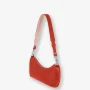 Sac porté épaule Les Ateliers Fourès en cuir Hécate H330 ORA, couleur Orange, vue de profil Sac porté épaule Les Ateliers Fourès en cuir Hécate H330 ORA, couleur Orange, vue de profil