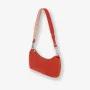 Sac porté épaule Les Ateliers Fourès en cuir Hécate H330 ORA, couleur Orange, vue de côté Sac porté épaule Les Ateliers Fourès en cuir Hécate H330 ORA, couleur Orange, vue de côté
