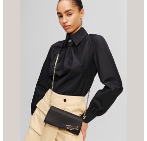 Portefeuille à bandoulière A2W32033 992 Noir/Or Karl Lagerfeld Vue mannequin