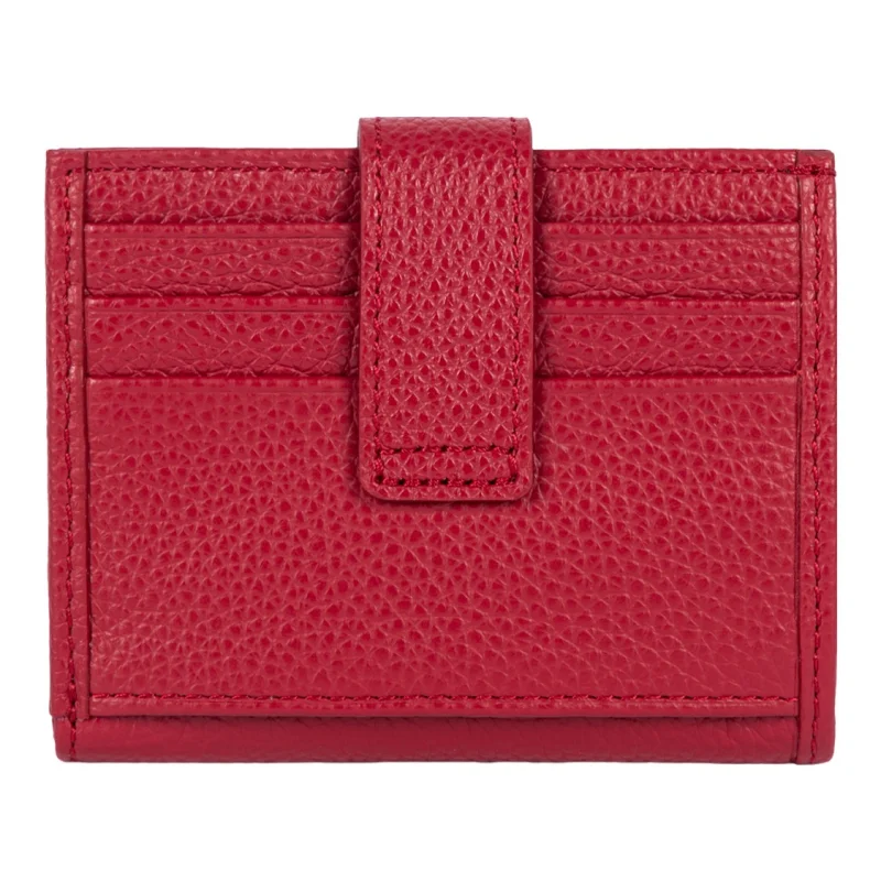 Foulonné PM Porte-cartes 170-32-ROUGE Rouge Lancaster Vue de dos Foulonné PM Porte-cartes 170-32-ROUGE Rouge Lancaster Vue de dos