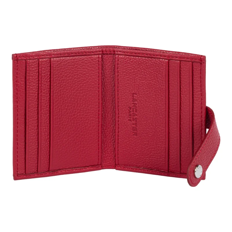 Foulonné PM Porte-cartes 170-32-ROUGE Rouge Lancaster Vue intérieure Foulonné PM Porte-cartes 170-32-ROUGE Rouge Lancaster Vue intérieure