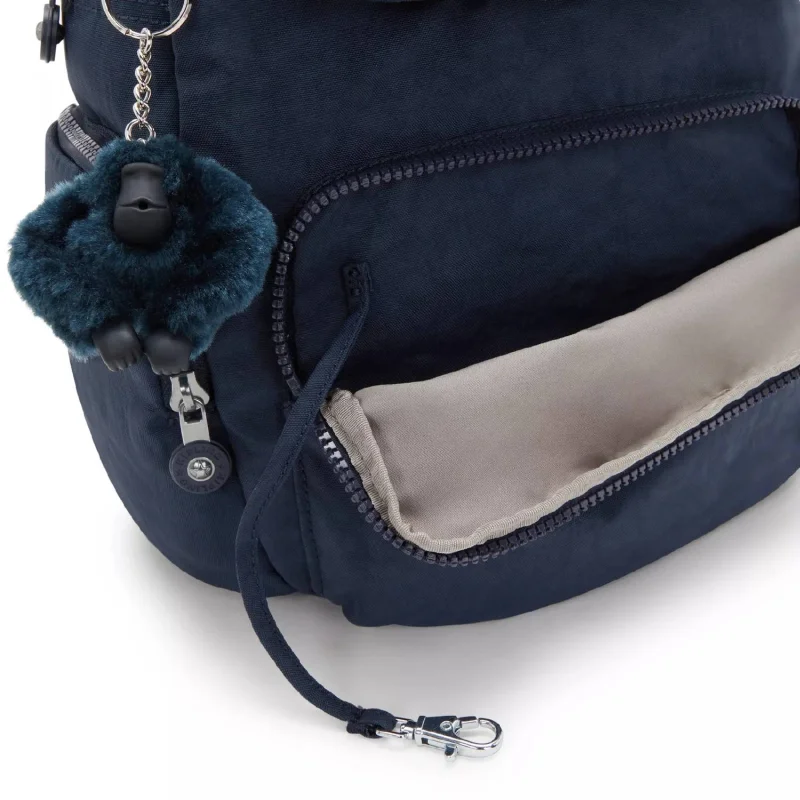 Petit sac à dos Kipling avec bretelles ajustables CITY ZIP S KPKI352396V1, couleur Bleu bleu 2, ouvert Petit sac à dos Kipling avec bretelles ajustables CITY ZIP S KPKI352396V1, couleur Bleu bleu 2, ouvert