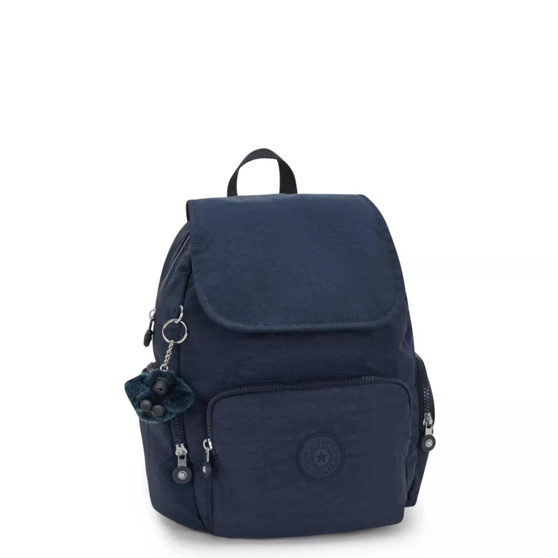 Petit sac à dos Kipling avec bretelles ajustables CITY ZIP S KPKI352396V1, couleur Bleu bleu 2, vue de profil Petit sac à dos Kipling avec bretelles ajustables CITY ZIP S KPKI352396V1, couleur Bleu bleu 2, vue de profil
