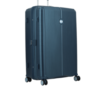 Valise large à 4 roues jump sondoDS28EXBLEU  couleur bleu vue profil.