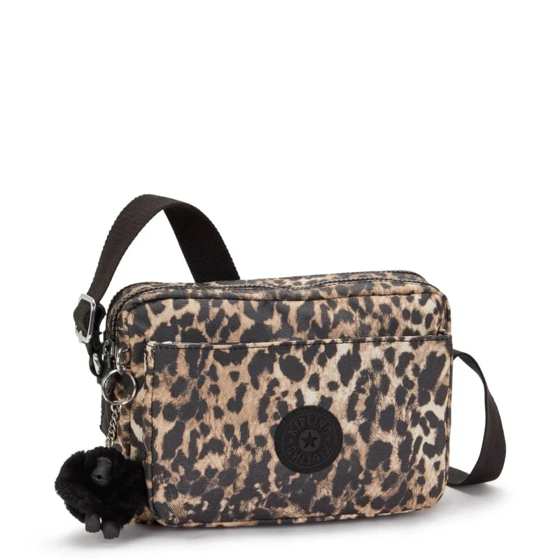 Sac bandoulière Kipling M avec Sangle Réglable Abanu KPKI62376JP1, couleur Léopard sauvage, vue de côté Sac bandoulière Kipling M avec Sangle Réglable Abanu KPKI62376JP1, couleur Léopard sauvage, vue de côté