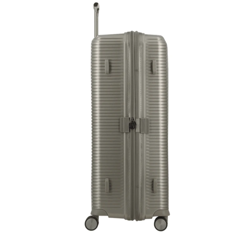 Valise large à 4 roues jump sondo DS28EXCHAM couleur Champagne vue de coté. Valise large à 4 roues jump sondo DS28EXCHAM couleur Champagne vue de coté.