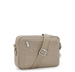 Sac bandoulière Kipling avec porte clé M Abanu KPKI70764PW1, couleur Soft Taupe, vue de profil