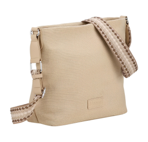 Sac avec bandoulière à motif Mocca Toula toile M2610-05 Beige côté