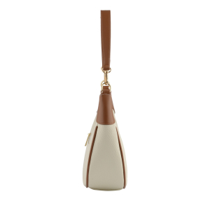 Sac besace porté épaule Violaine zippé 292576BEI/CAM Beige / Camel Francinel Vue de profil