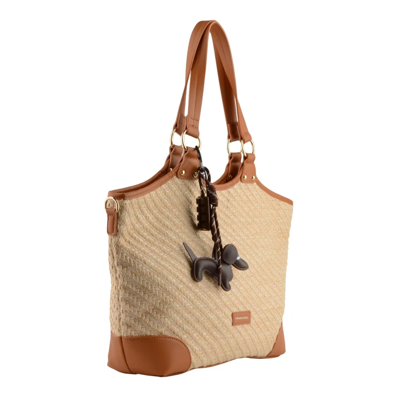 Sac porté épaule Mathilde 292628BEIGE Beige Francinel Vue de côté Sac porté épaule Mathilde 292628BEIGE Beige Francinel Vue de côté
