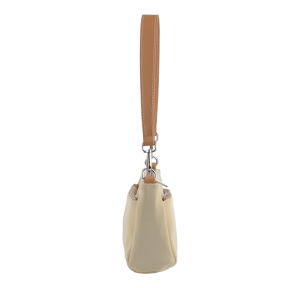 Petit sac bandoulière Naema double zip 292632BEIGE Beige Francinel Vue de profil