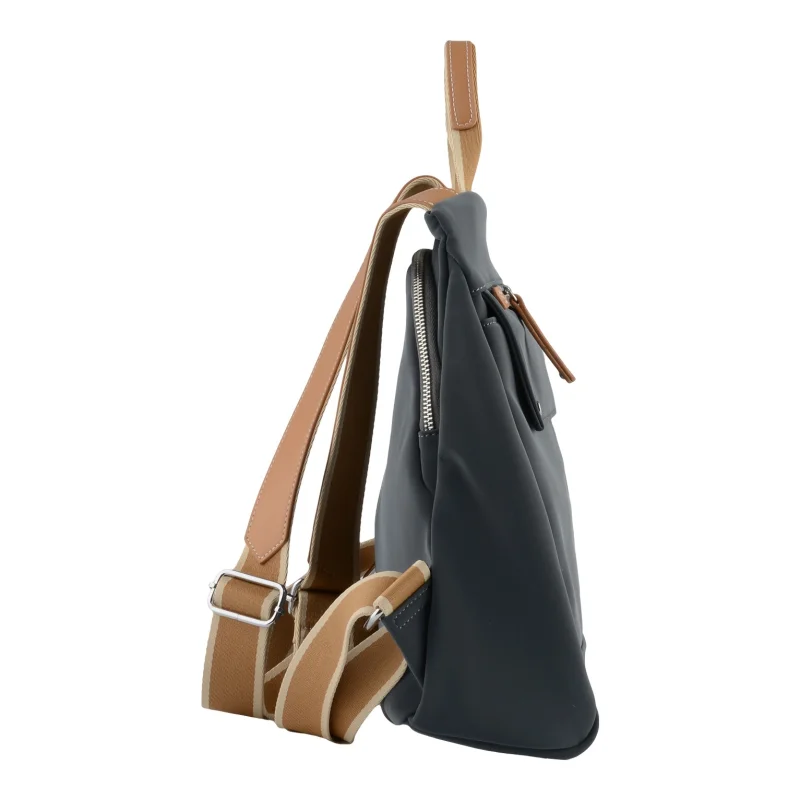 Sac à dos femme Naema en toile enduite 292634PETROLE Petrole Francinel Vue de profil Sac à dos femme Naema en toile enduite 292634PETROLE Petrole Francinel Vue de profil