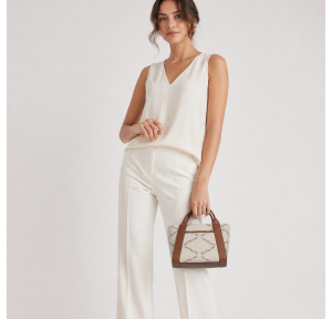Karl Lagerfeld K/Ville Small Sac à main natural canvas/tan natural canvas/tan Karl Lagerfeld Vue mannequin