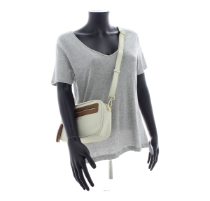 Sac porté travers en synthétique 292571 292571BEI/CAM Beige / Camel Francinel Vue mannequin