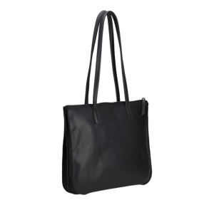Sac Cabas M en Cuir Noir Noordsen Vue de côté