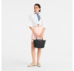 Sac à main S Le Pliage One Noir Longchamp Vue mannequin