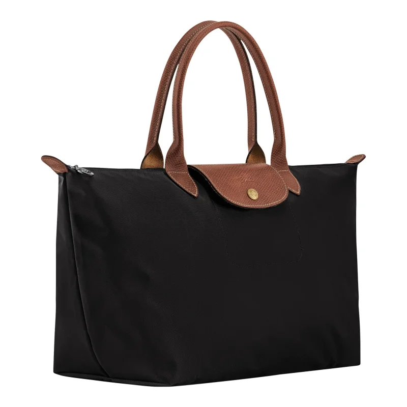 Sac à main L Le Pliage Original Noir Longchamp Vue de côté Sac à main L Le Pliage Original Noir Longchamp Vue de côté