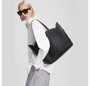 K/Circle medium tote bag Black Karl Lagerfeld Vue mannequin