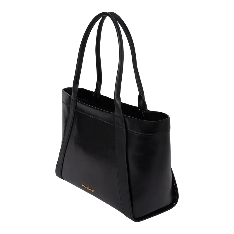 Tote bag clouté de taille moyenne K/Ville Noir/Or Karl Lagerfeld Vue de dos Tote bag clouté de taille moyenne K/Ville Noir/Or Karl Lagerfeld Vue de dos