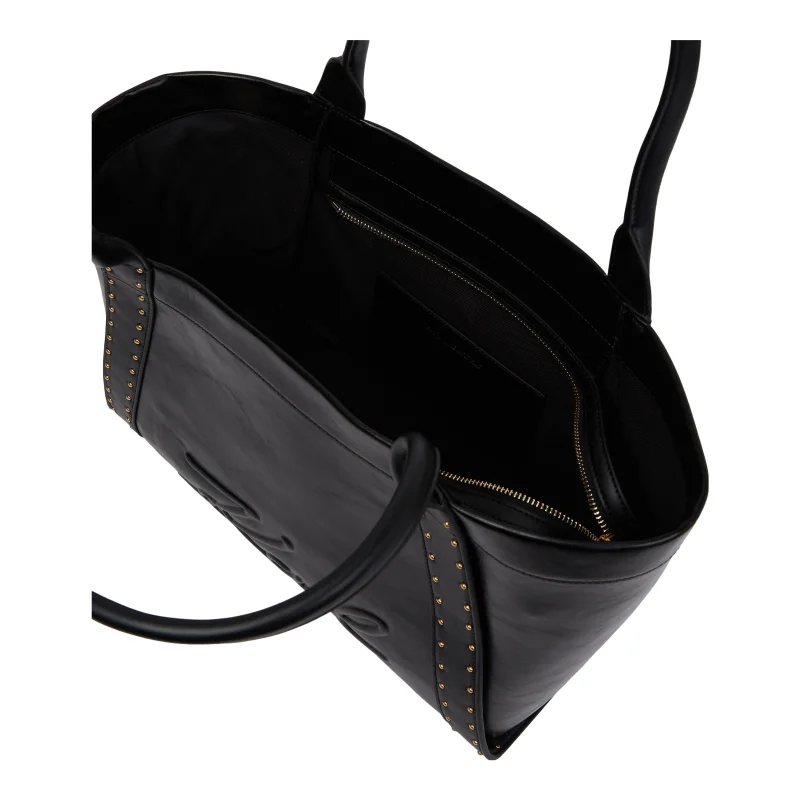 Tote bag clouté de taille moyenne K/Ville Noir/Or Karl Lagerfeld Vue intérieure Tote bag clouté de taille moyenne K/Ville Noir/Or Karl Lagerfeld Vue intérieure