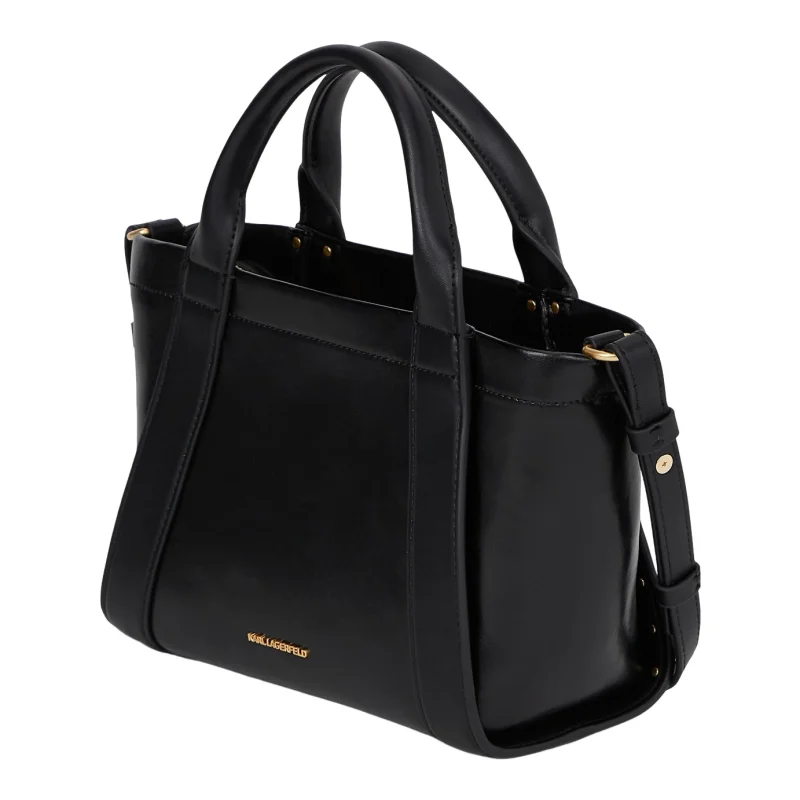 K/Ville small studded tote bag Black/Gold Karl Lagerfeld Vue de dos K/Ville small studded tote bag Black/Gold Karl Lagerfeld Vue de dos