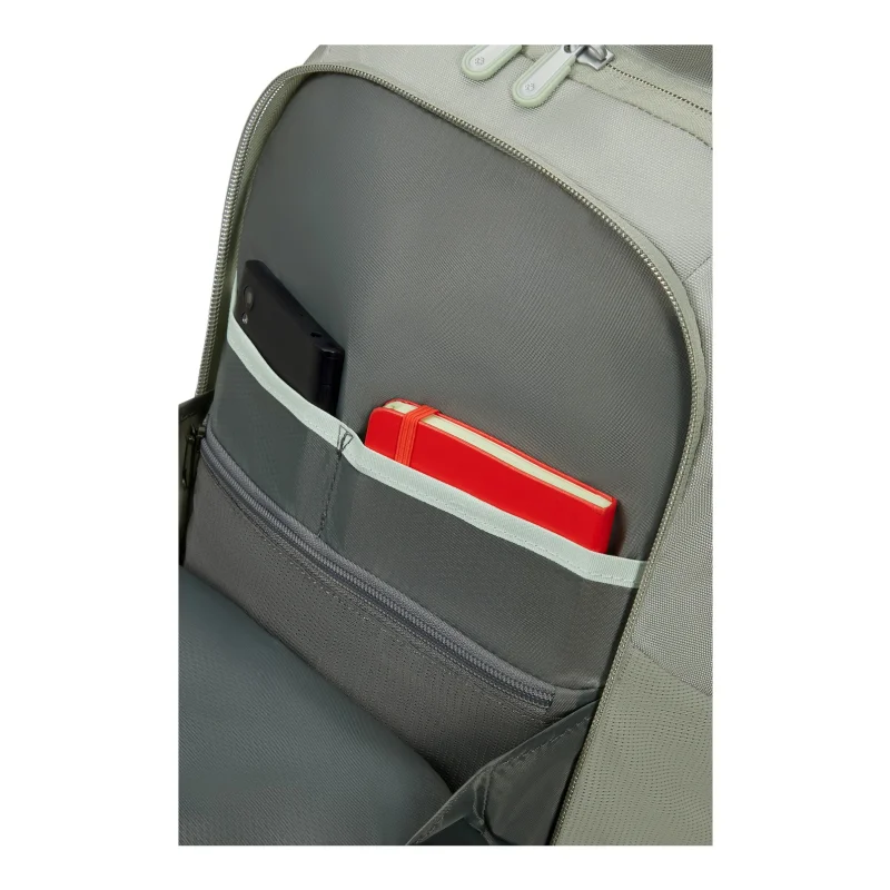 Sac à dos pour ordinateur portable Samsonite Guardit Classy 2.0 15,6" couleur sauge sèche Dry Sage Samsonite Vue rangements inté Sac à dos pour ordinateur portable Samsonite Guardit Classy 2.0 15,6" couleur sauge sèche Dry Sage Samsonite Vue rangements inté
