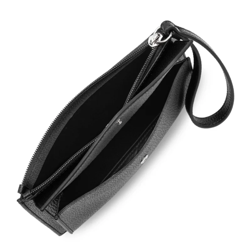Pochette Lancaster zippé Maya Double KBA 117-011 NOIR couleur Noir, ouvert Pochette Lancaster zippé Maya Double KBA 117-011 NOIR couleur Noir, ouvert