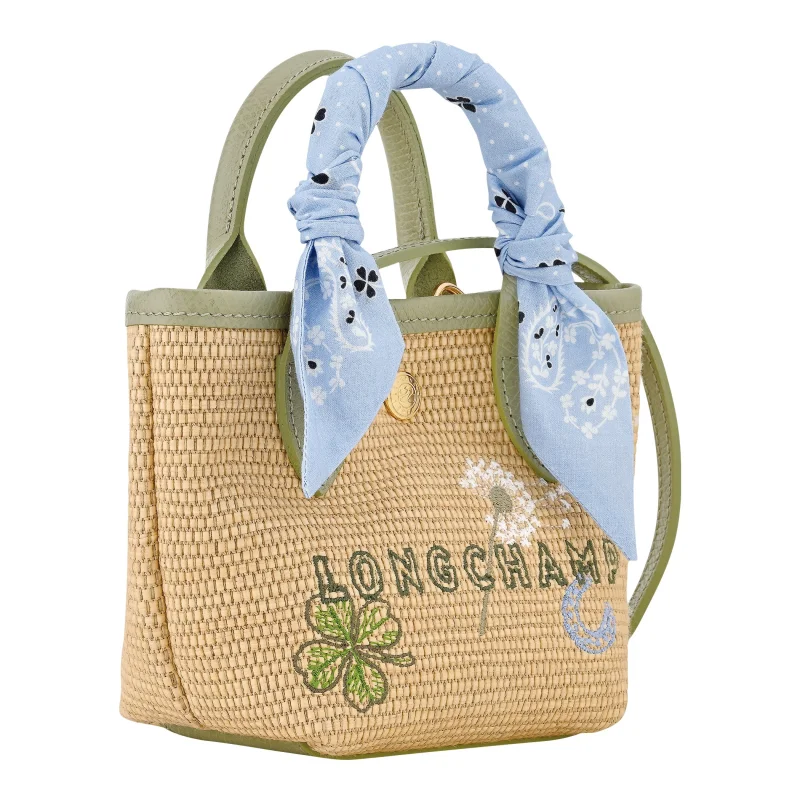 Panier XS Le Pliage Collection Amande Longchamp Vue de côté Panier XS Le Pliage Collection Amande Longchamp Vue de côté