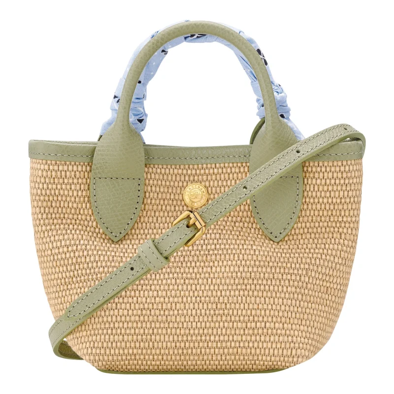 Panier XS Le Pliage Collection Amande Longchamp Vue de dos Panier XS Le Pliage Collection Amande Longchamp Vue de dos