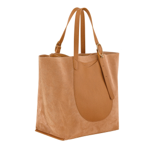 Sac cabas XL Complice Pécan Longchamp Vue de côté