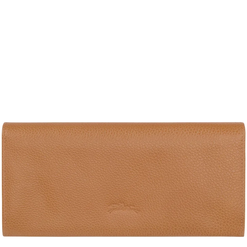 Portefeuille long à rabat 30050 021 M74 Pécan Longchamp Vue de dos Portefeuille long à rabat 30050 021 M74 Pécan Longchamp Vue de dos