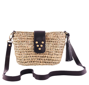 Sac bandoulière Panier Riviera Rock Micro RIVRMIC-RK-NABK Noir Virginie Darling Vue de face