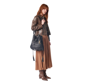 SAC SEAU M NOIR Lancel Vue mannequin