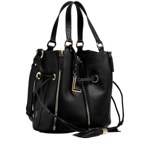 SAC SEAU M NOIR Lancel Vue de profil