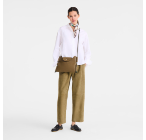 Sac bandoulière S Le Pliage Xtra Olive Longchamp Vue mannequin