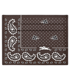 Porte-cartes Longchamp Pocket Moka Longchamp Vue de dos