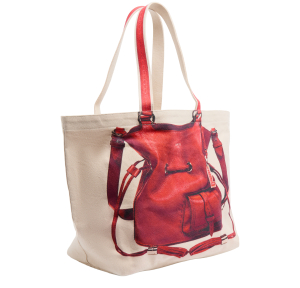 CABAS MY FLIRT NATUREL/ROUGE Lancel Vue de profil